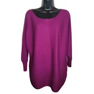 Carolyn Taylor Nwt Zina Chain Detail Dolman Sleeve sweater Large